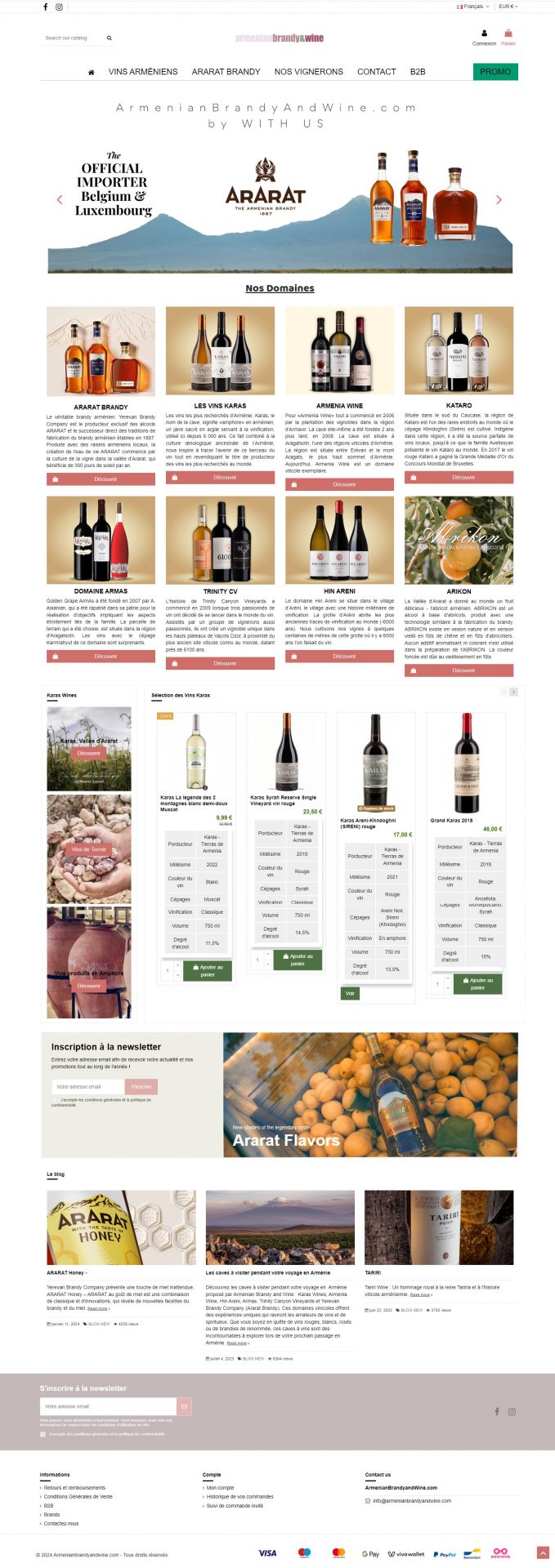 Création Site web vins et spiritueux